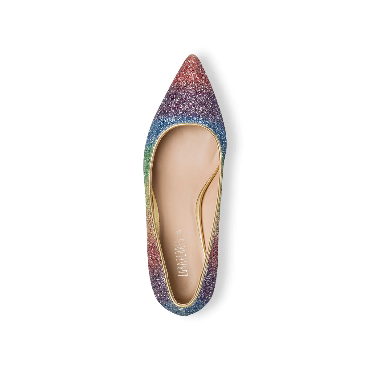 Décolleté arcobaleno glitterate con tacco 5 cm Lora Ferres - Image 5