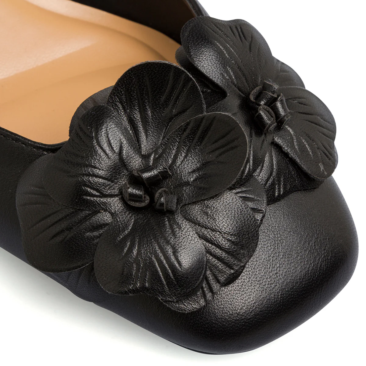 Décolleté nere comode e flessibili da Donna con fiori e tacco 5 cm P Smart - Image 5