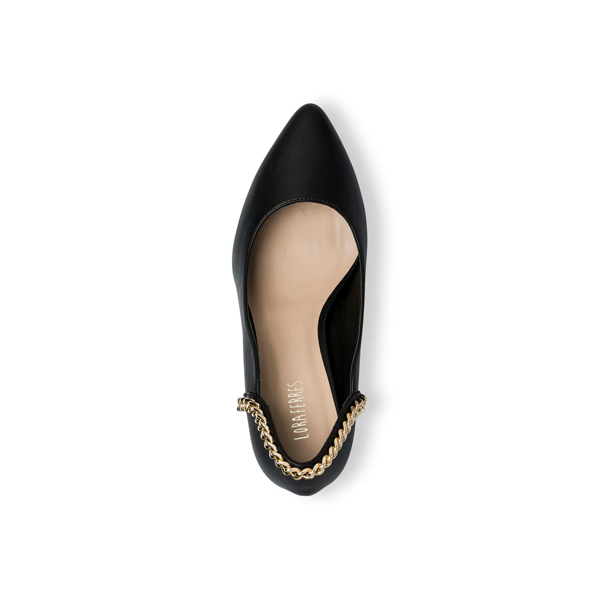 Décolleté nere con catenina oro e tacco 7 cm Lora Ferres - Image 12