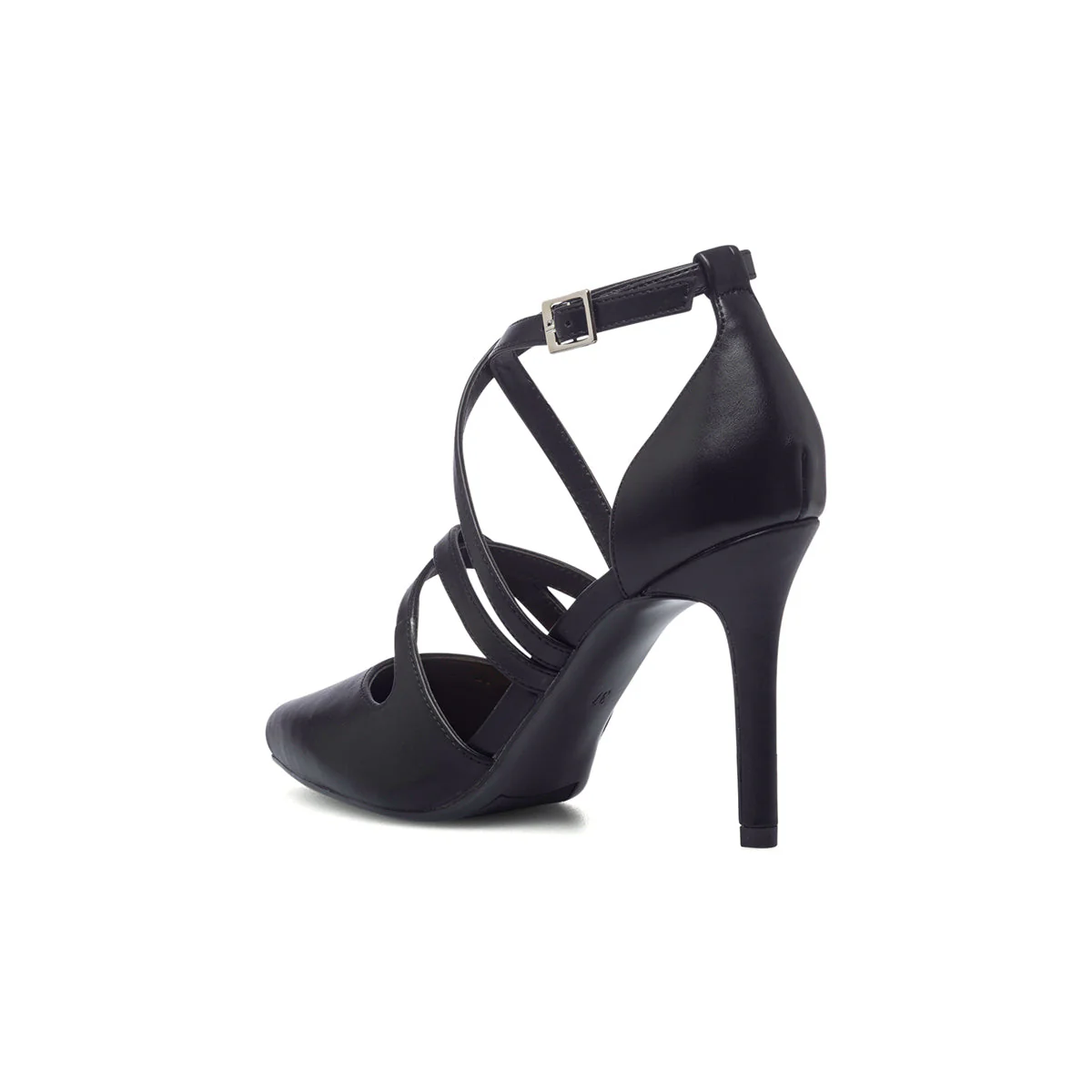 Décolleté nere con cinturini incrociati e tacco 9 cm Lora Ferres - Image 3