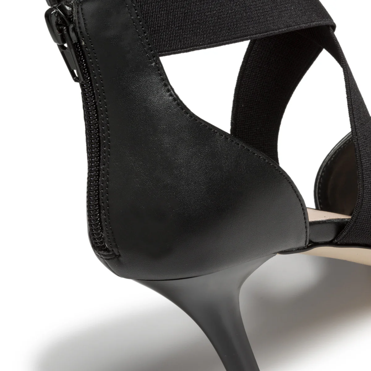 Décolleté nere con fasce elastiche e tacco 7 cm Lora Ferres - Image 7