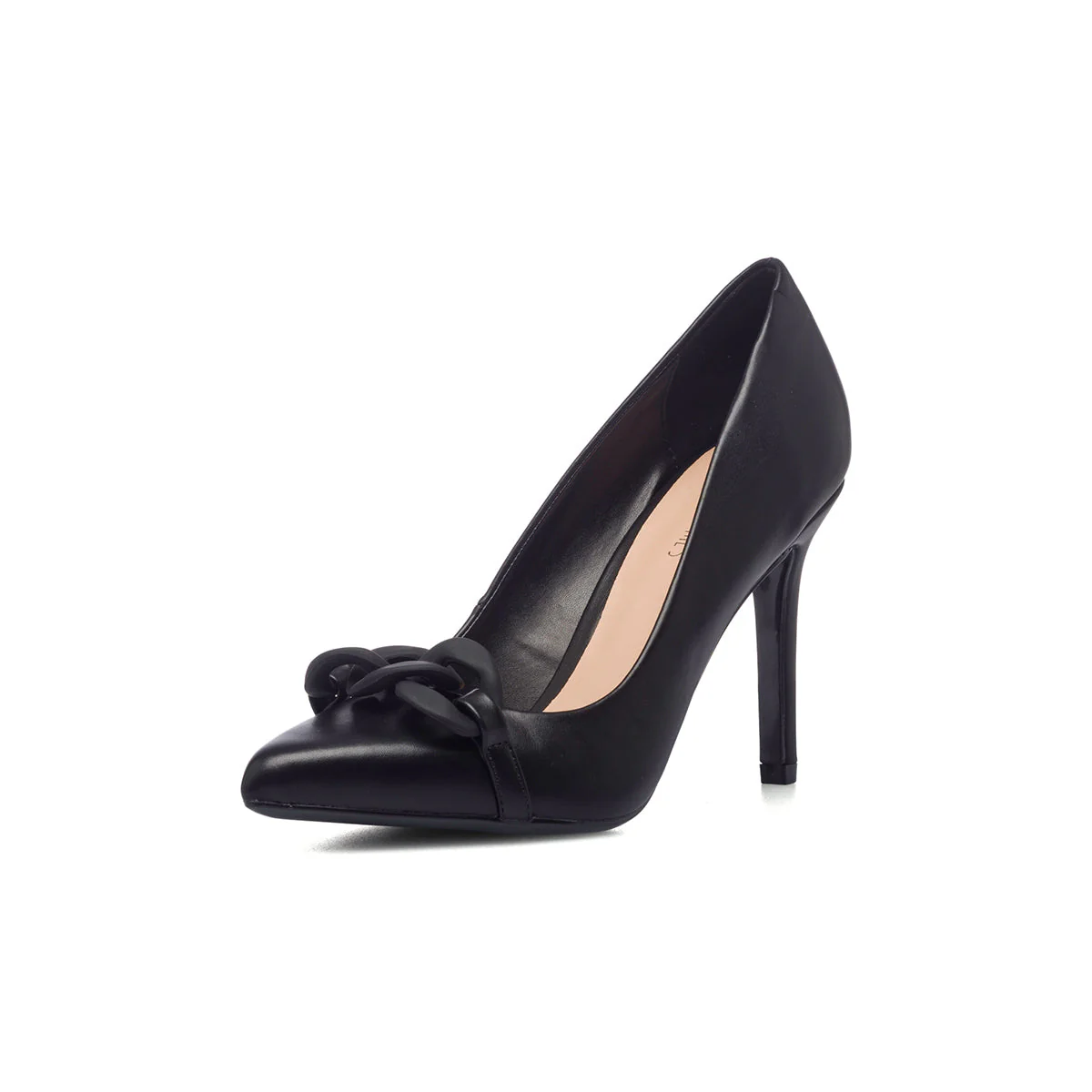 Décolleté nere con maxi-catena e tacco 9 cm Lora Ferres - Image 2