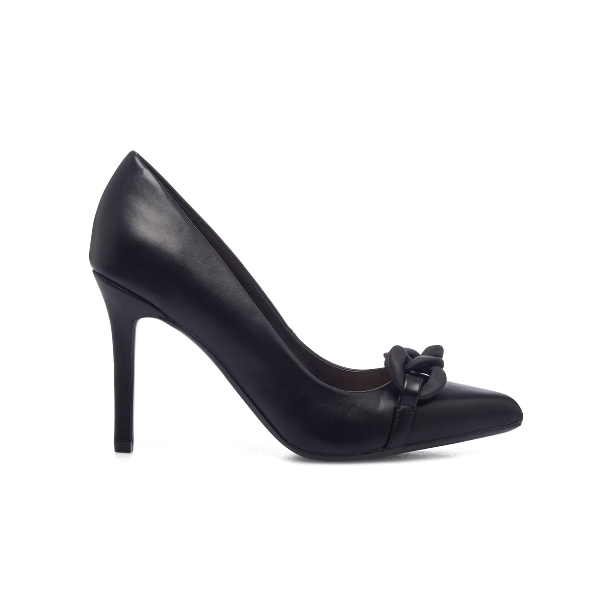 Décolleté nere con maxi-catena e tacco 9 cm Lora Ferres - Image 6