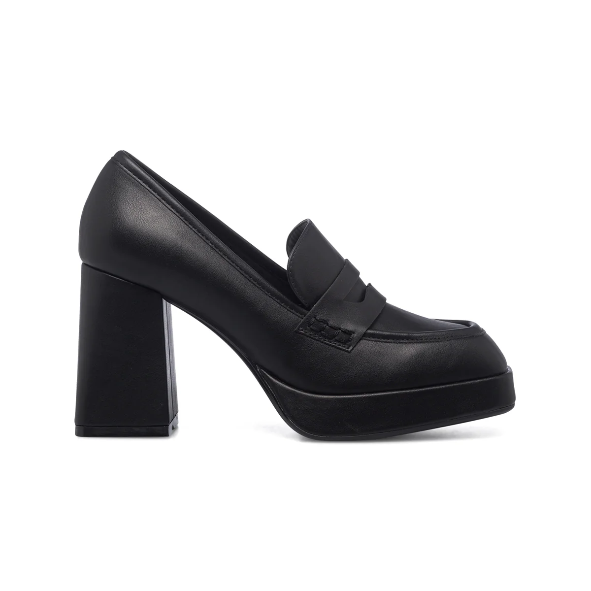 Mocassini neri con punta squadrata e tacco a blocco 9 cm Swish Jeans - Image 11