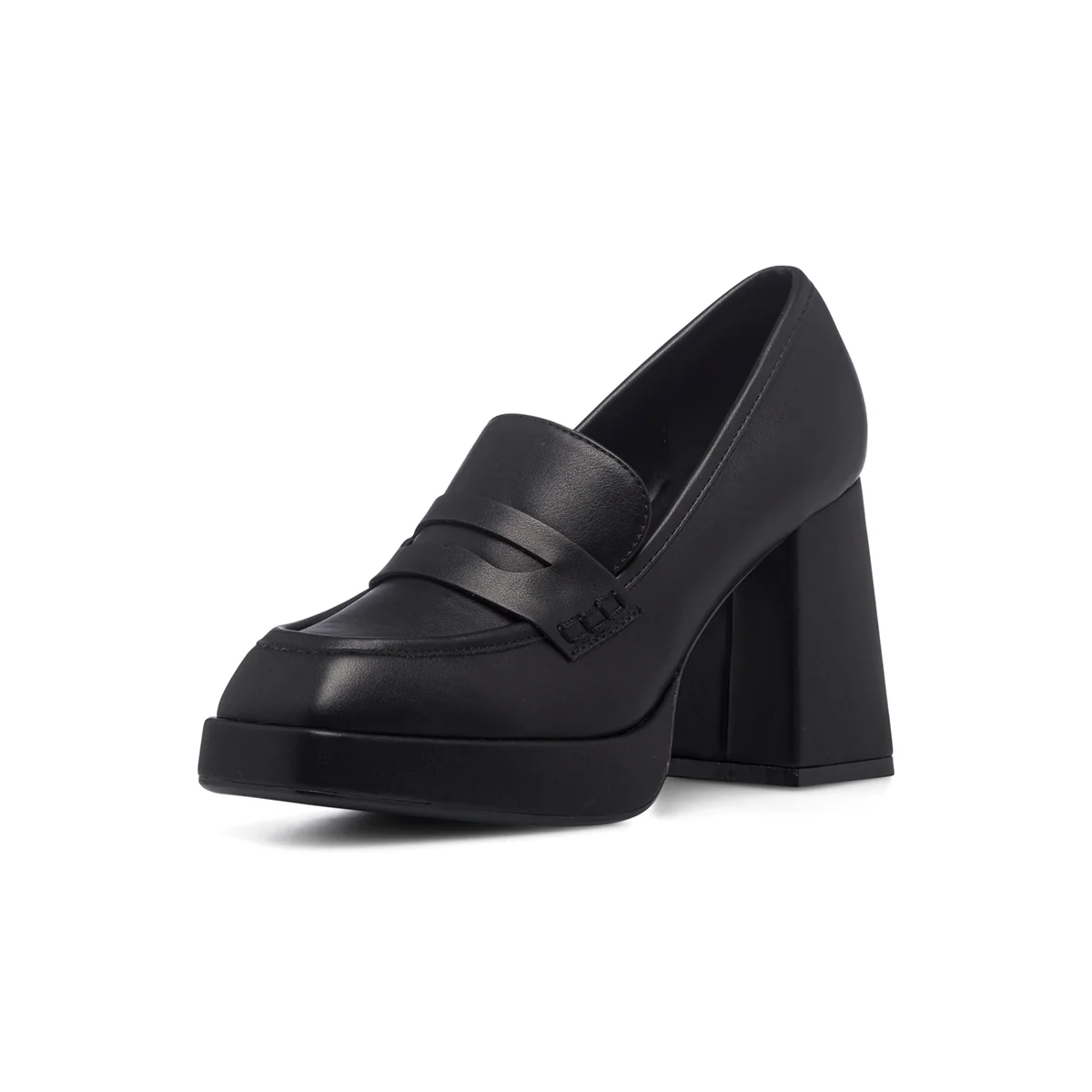 Mocassini neri con punta squadrata e tacco a blocco 9 cm Swish Jeans - Image 12