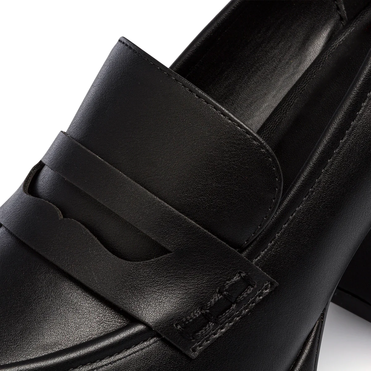 Mocassini neri con punta squadrata e tacco a blocco 9 cm Swish Jeans - Image 16