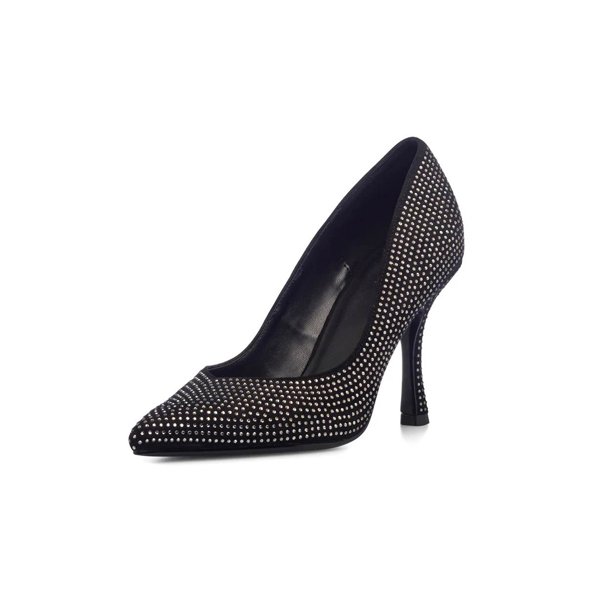Décolleté nere con strass e tacco a stiletto 9 cm Lora Ferres - Image 2