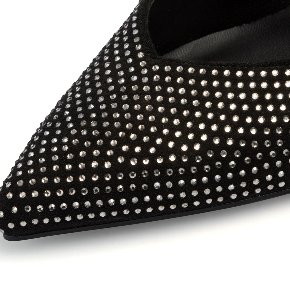 Décolleté nere con strass e tacco a stiletto 9 cm Lora Ferres - Image 5
