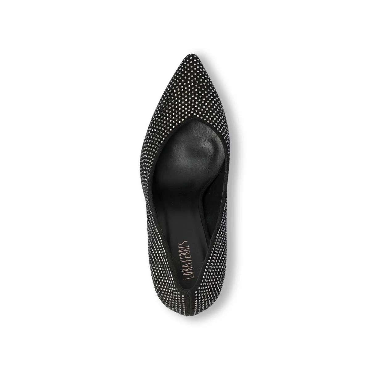 Décolleté nere con strass e tacco a stiletto 9 cm Lora Ferres - Image 8