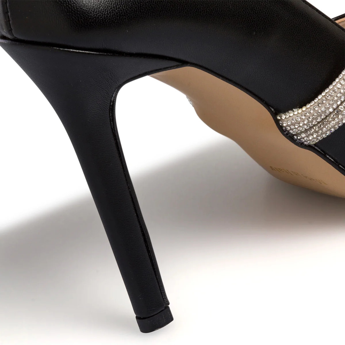 Décolleté nere con tacco 10 cm e cinturino con strass Lora Ferres - Image 7
