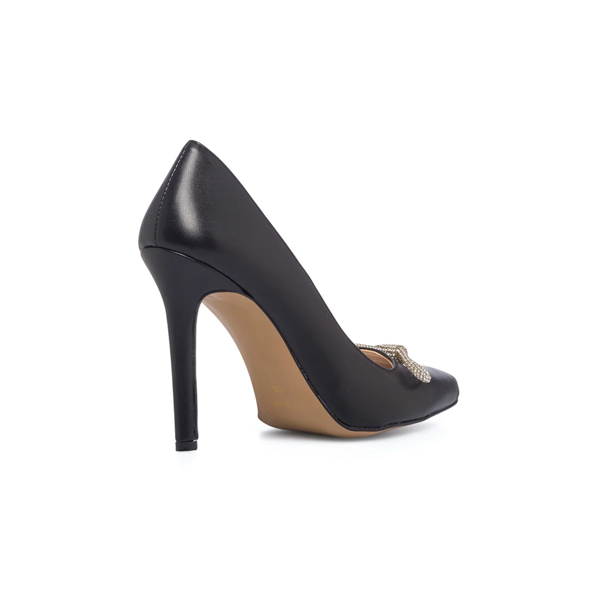Décolleté nere con tacco 10 cm e fiocchetto con strass Lora Ferres - Image 3