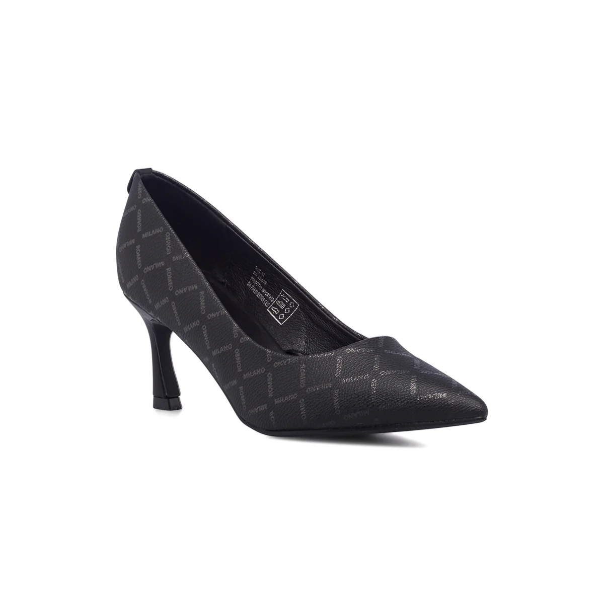 Décolleté nere con tacco 6 cm e monogramma Romeo Gigli Milano - Image 9