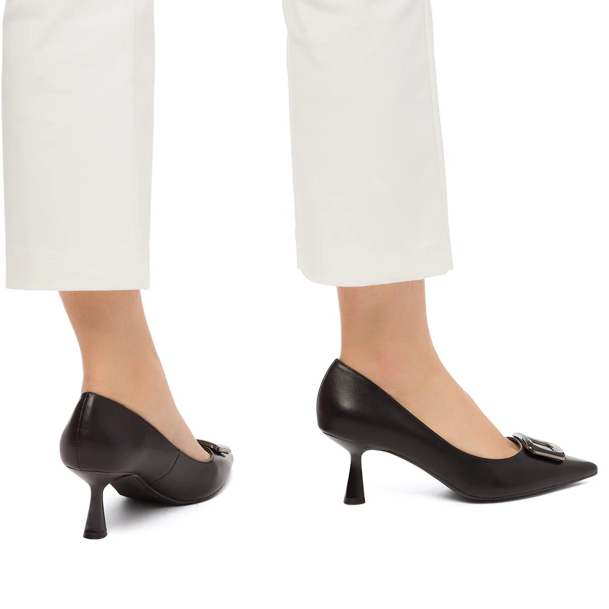 Décolleté nere con tacco 6 cm e morsetto Swish Jeans - Image 2