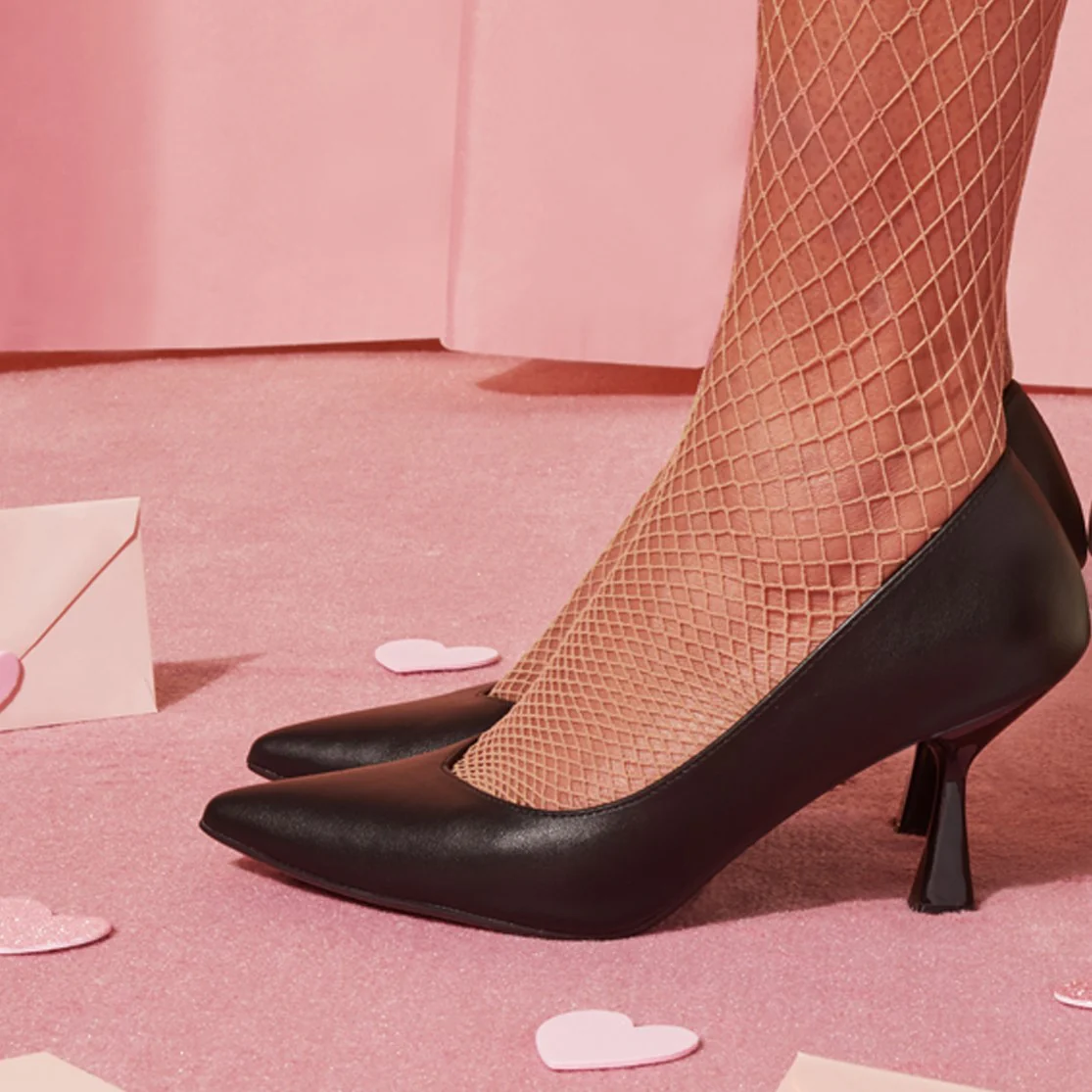 Décolleté nere con tacco a rocchetto 7 cm Lora Ferres