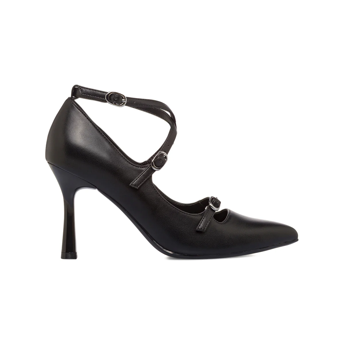 Décolleté nere da Donna con cinturino e tacco 9 cm Lora Ferres - Image 4