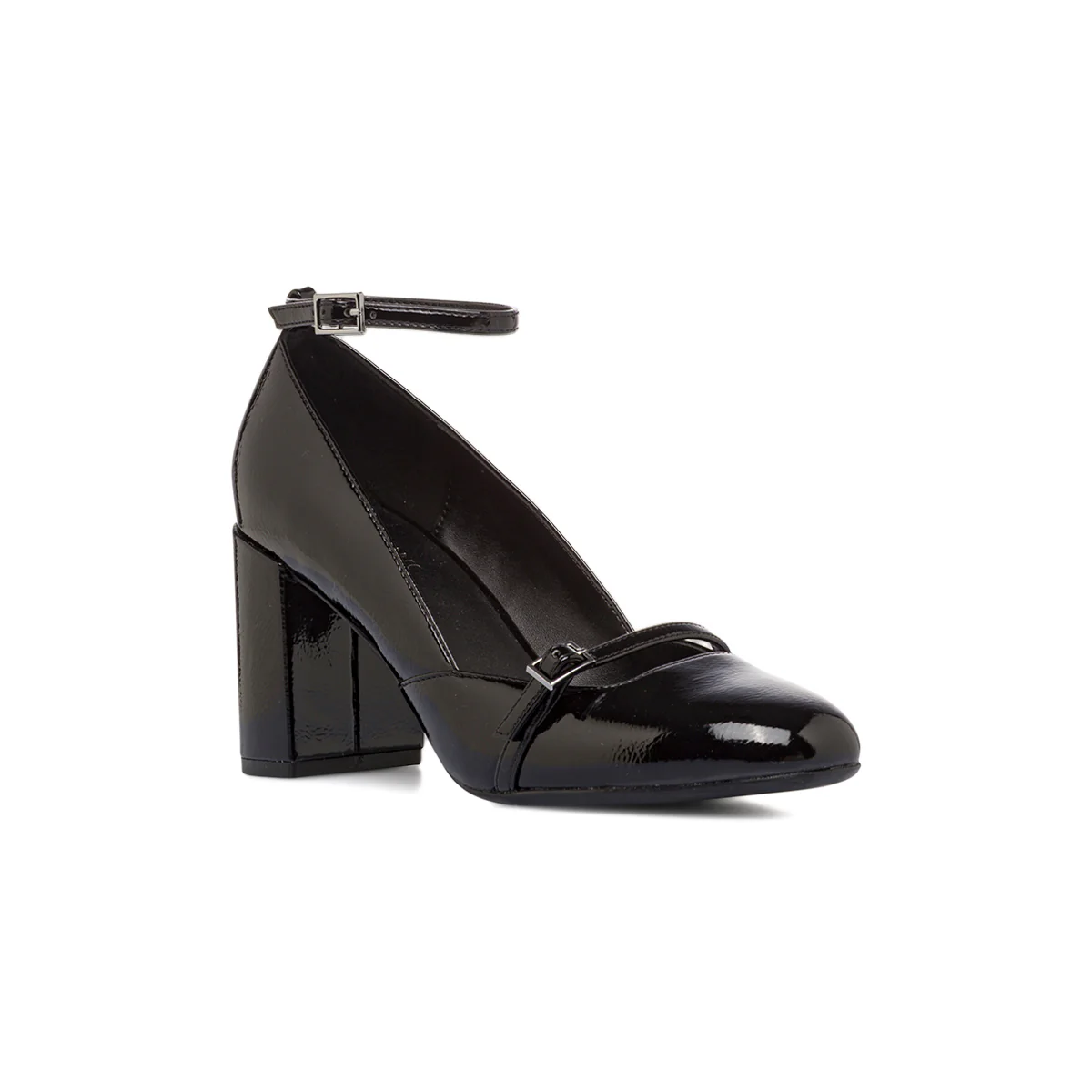 Décolleté nere da donna con cinturino e tacco blocco 7 cm Lora Ferres - Image 5