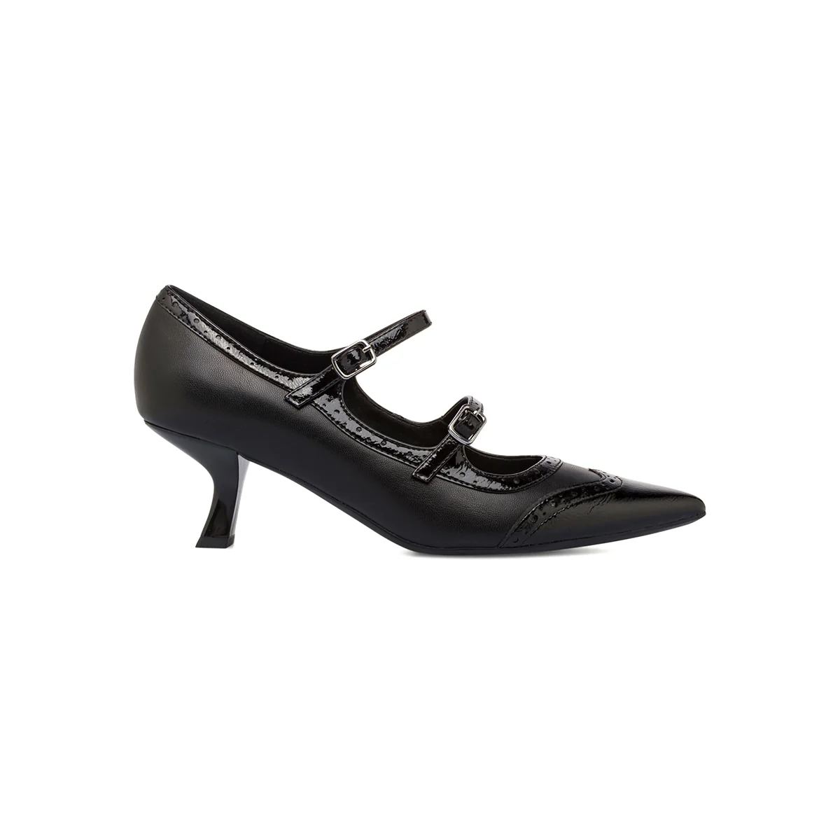 Décolleté nere da Donna con dettagli brogue e tacco 5,5 cm Swish Jeans