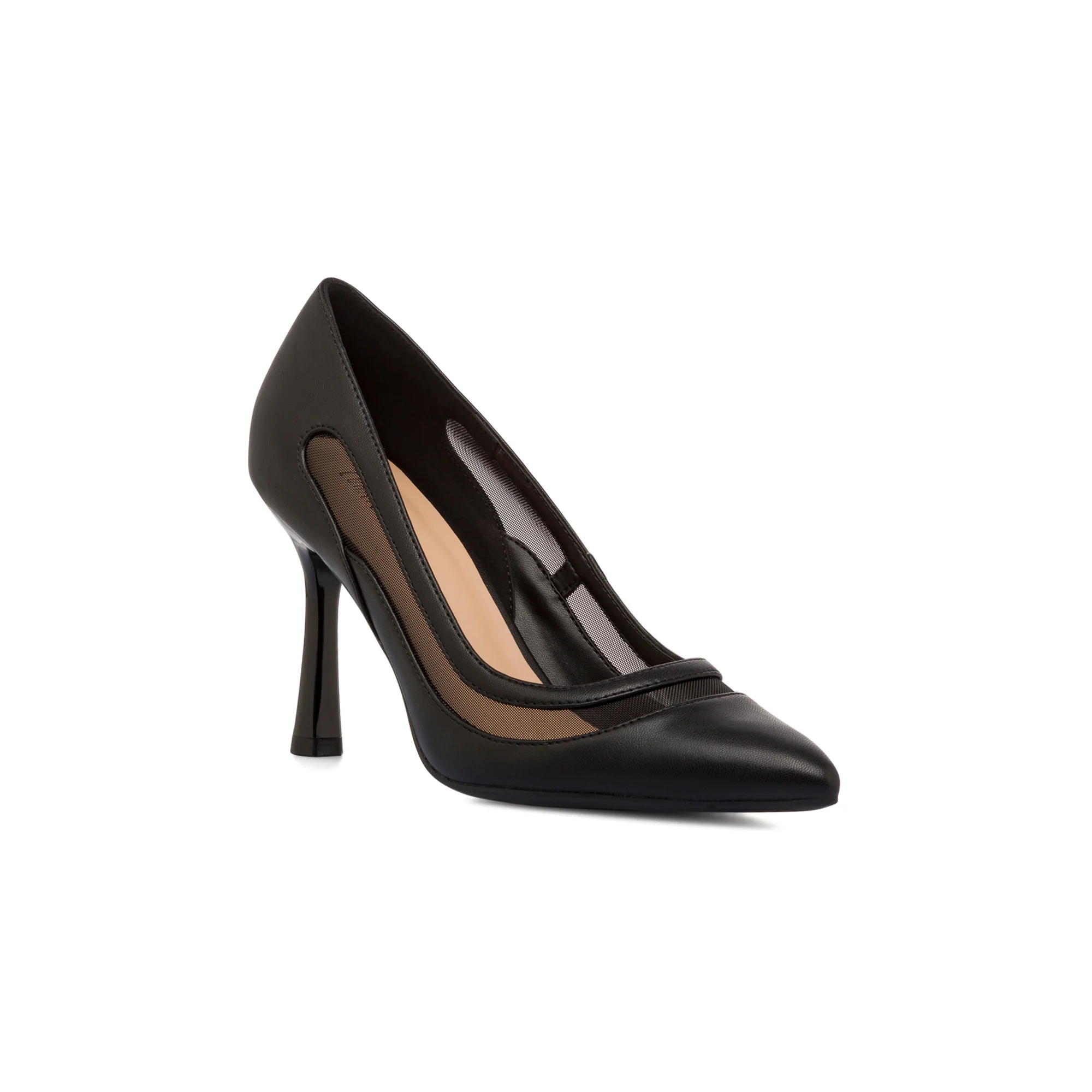 Décolleté nere da Donna con inserto in rete e tacco a stiletto 9 cm Lora Ferres - Image 3