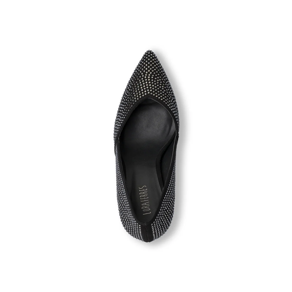 Décolleté nere da donna con tacco a spillo 10 cm e strass Lora Ferres - Image 8