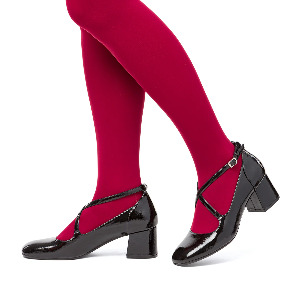 Décolleté nere da donna effetto vernice con tacco 5,5 cm Swish Jeans