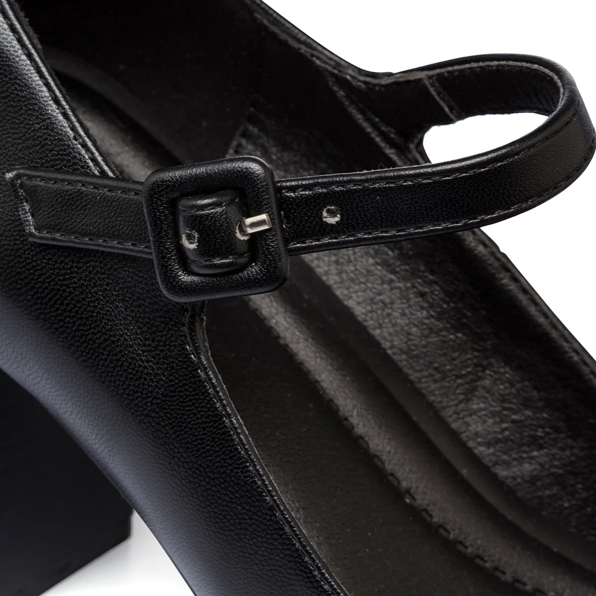 Décolleté nere da donna P Soft con cinturino e tacco 7 cm - Image 5