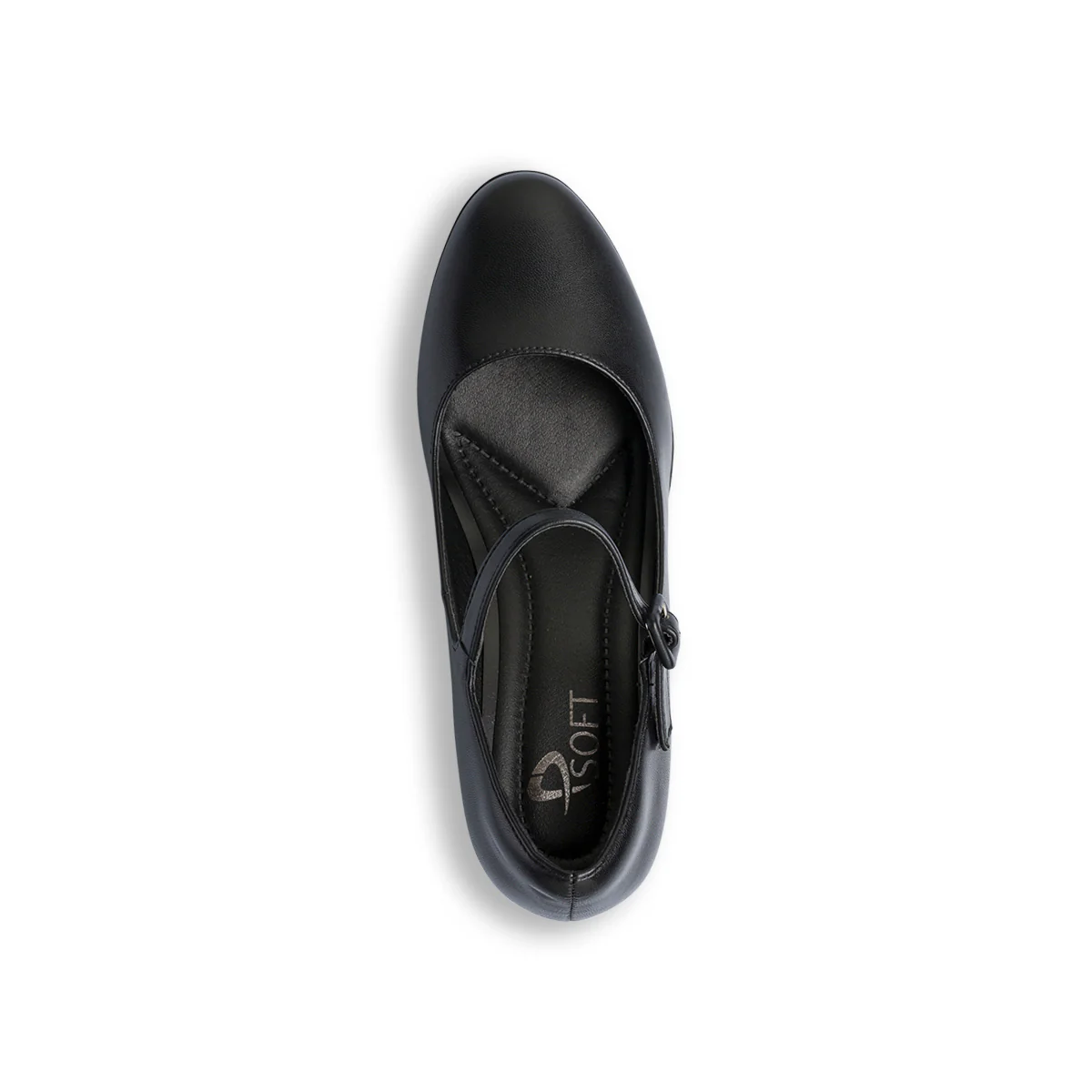 Décolleté nere da donna P Soft con cinturino e tacco 7 cm - Image 6