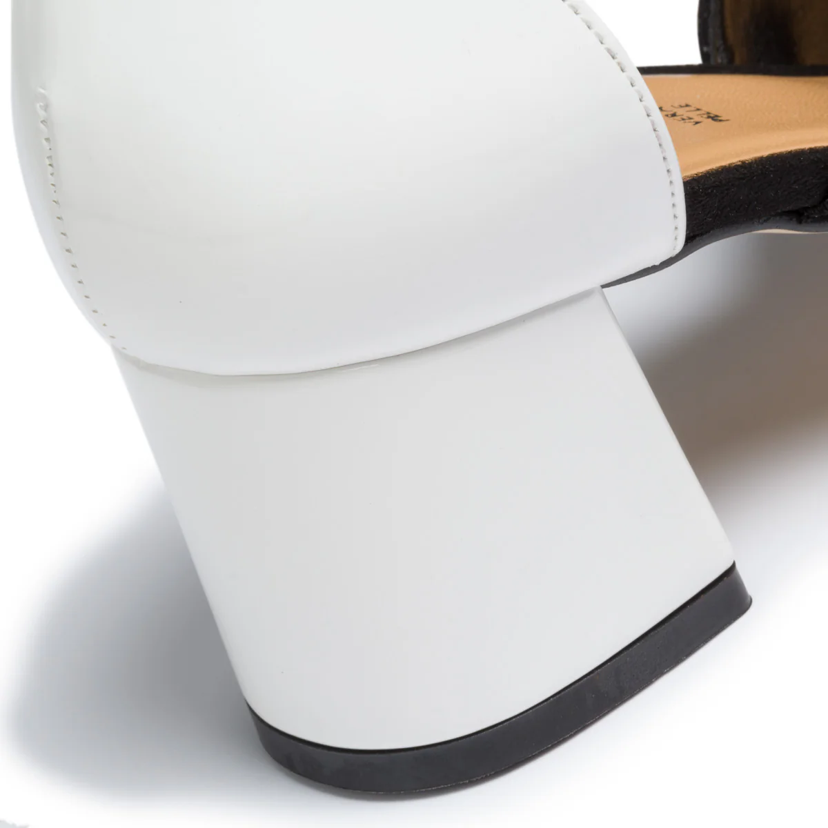Décolleté nere e bianche in microfibra con tacco 5 cm Lora Ferres - Image 7