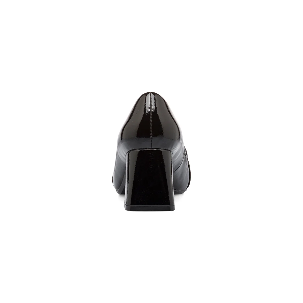 Décolleté nere in vernice con maxi-catena e tacco 6,5 cm Lora Ferres - Image 7