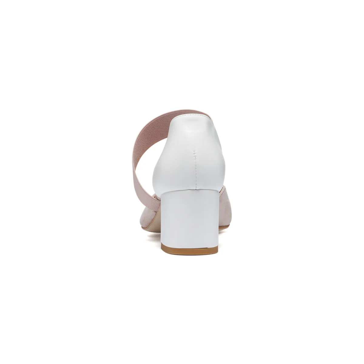 Décolleté rosa e bianche in microfibra con tacco 5 cm Lora Ferres - Image 4