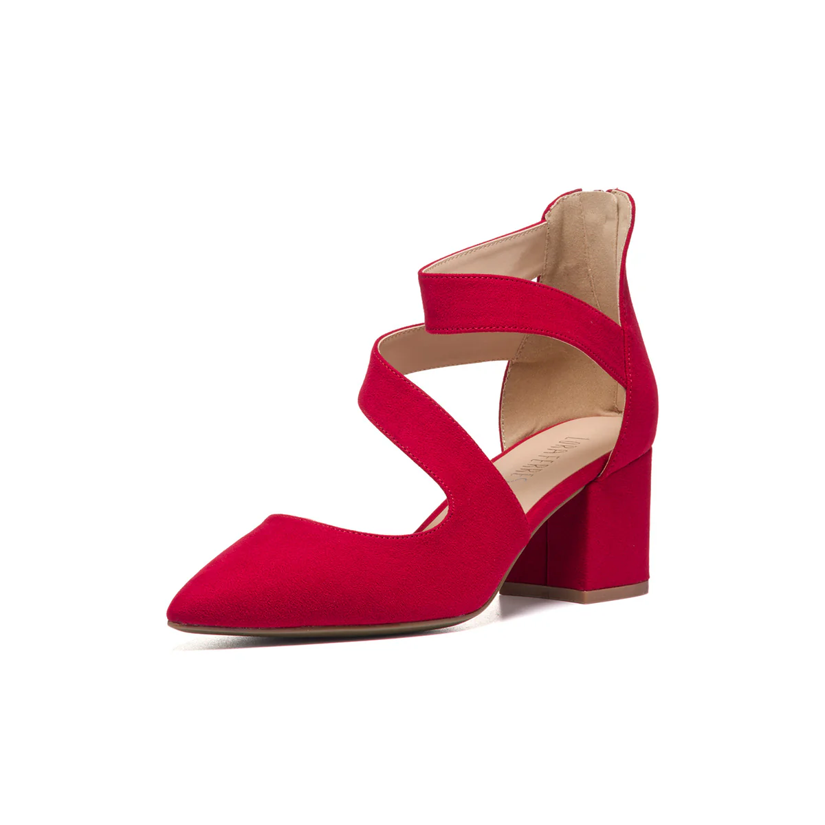 Décolleté rosse in tessuto con punta sfilata e tacco 6 cm Lora Ferres - Image 2