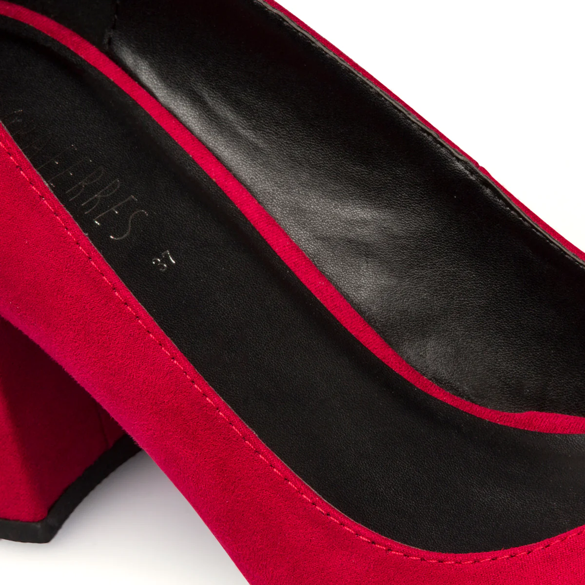Décolleté rosse scamosciate con tacco largo 7 cm Lora Ferres - Image 6
