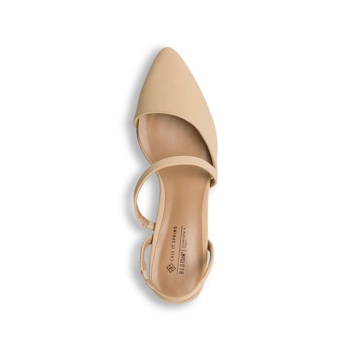 Dècolletè slingback beige in pelle vegana con tacco a blocco 3 cm Call It Spring Buarcos - Image 8