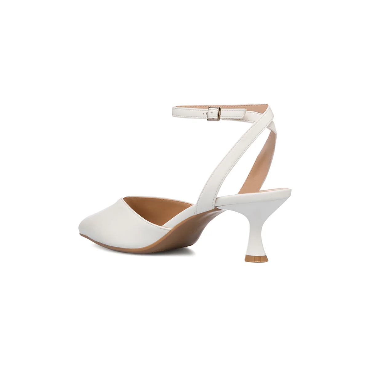 Décolleté slingback bianche con cinturino alla caviglia e tacco a rocchetto 5 cm Swish Jeans - Image 6