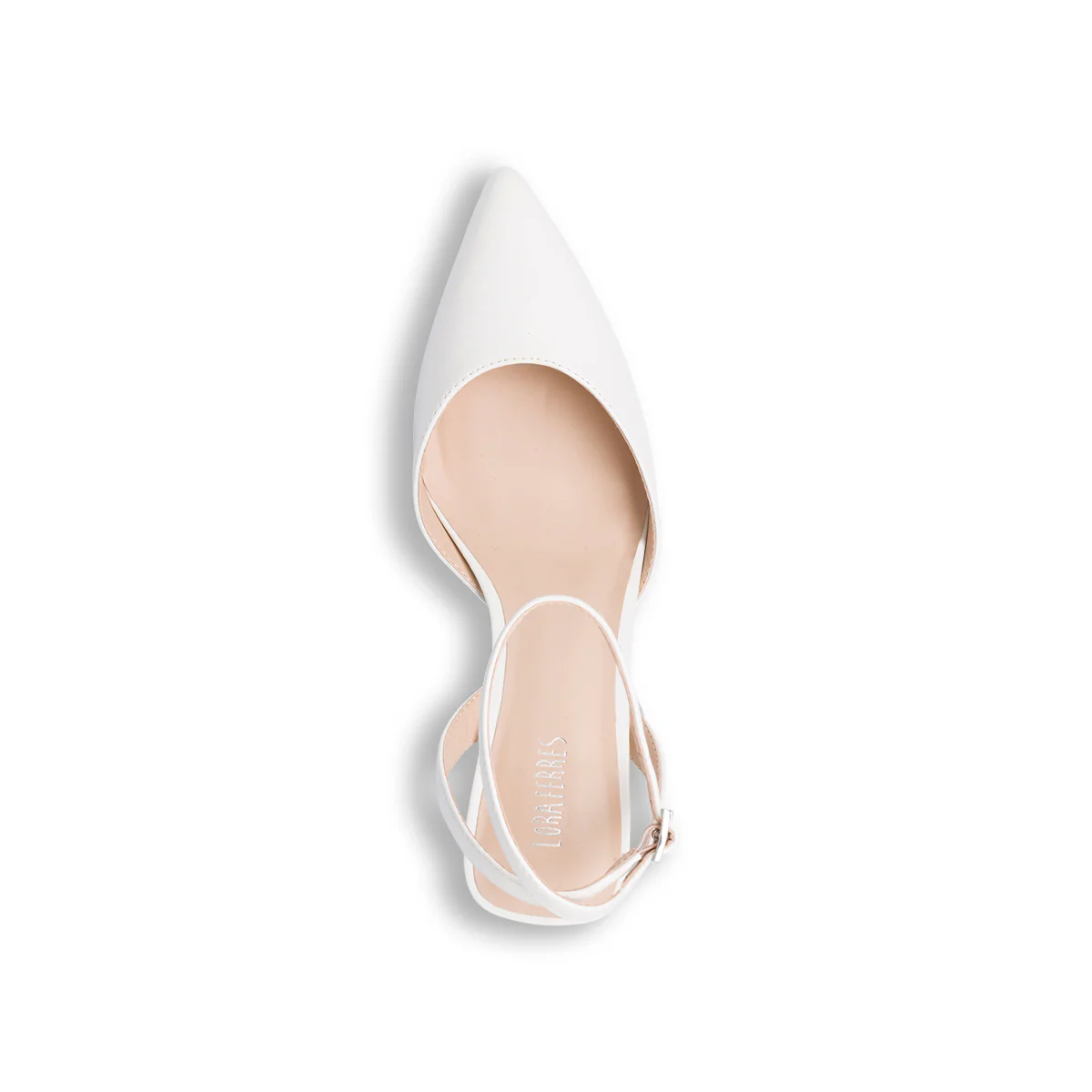 Décolleté slingback bianche con cinturino alla caviglia Lora Ferres - Image 5