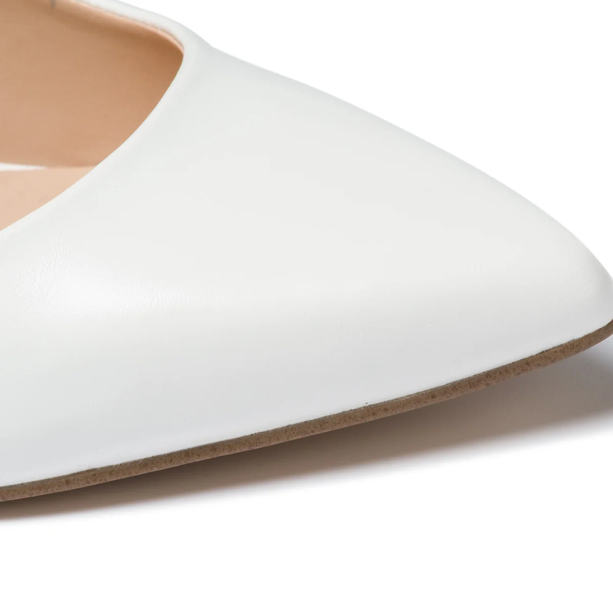 Décolleté slingback bianche con tacco 9 cm Lora Ferres - Image 5