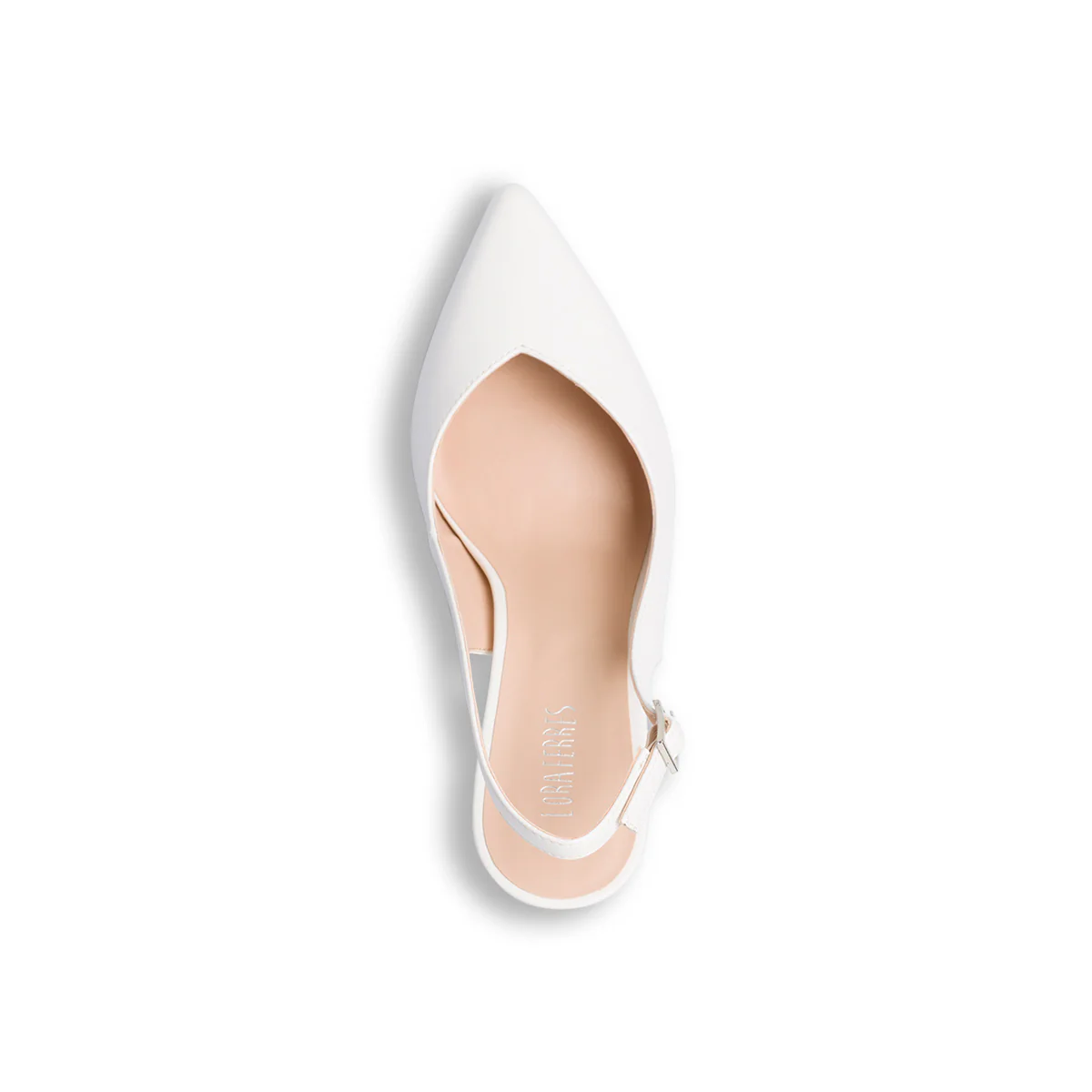 Décolleté slingback bianche con tacco a stiletto 9 cm Lora Ferres - Image 8