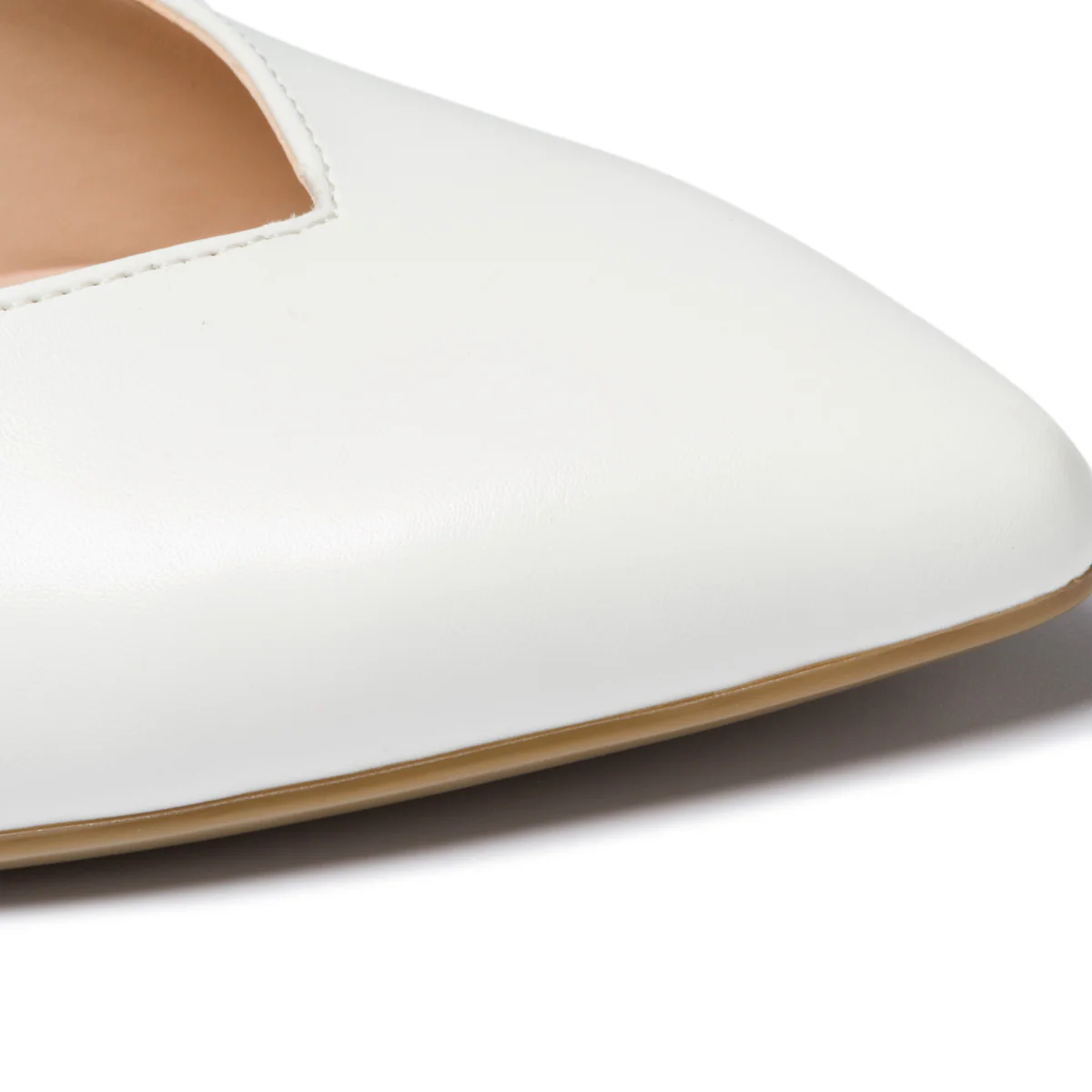Décolleté slingback bianche con tacco in stile texano Lora Ferres - Image 5