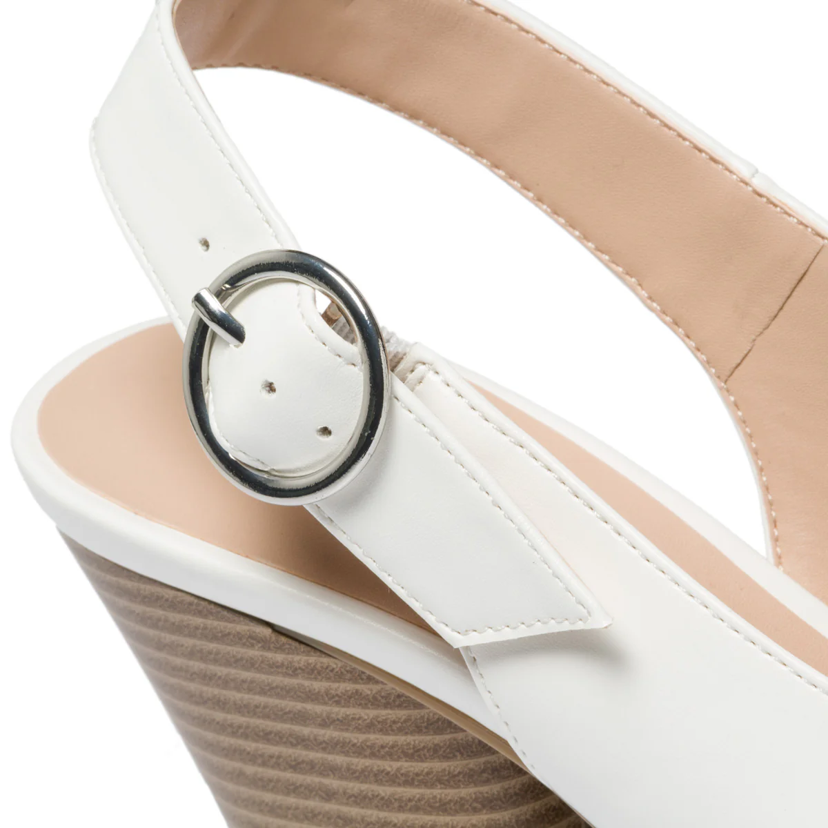 Décolleté slingback bianche con tacco in stile texano Lora Ferres - Image 6