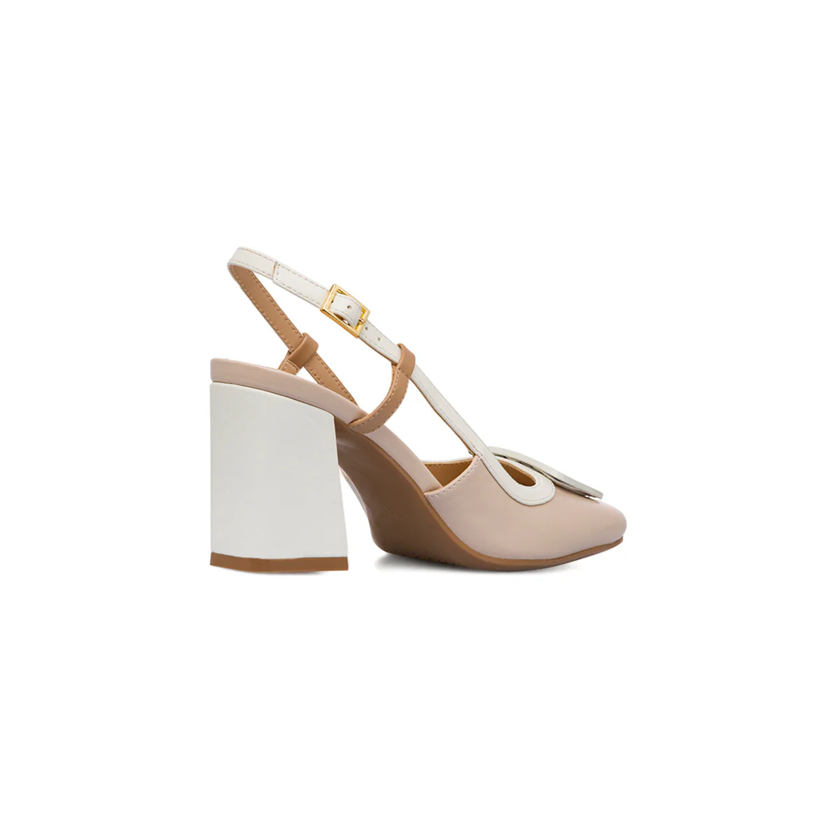 Décolleté slingback bianche da Donna con fibbia e tacco 7,5 cm Swish Jeans - Image 6
