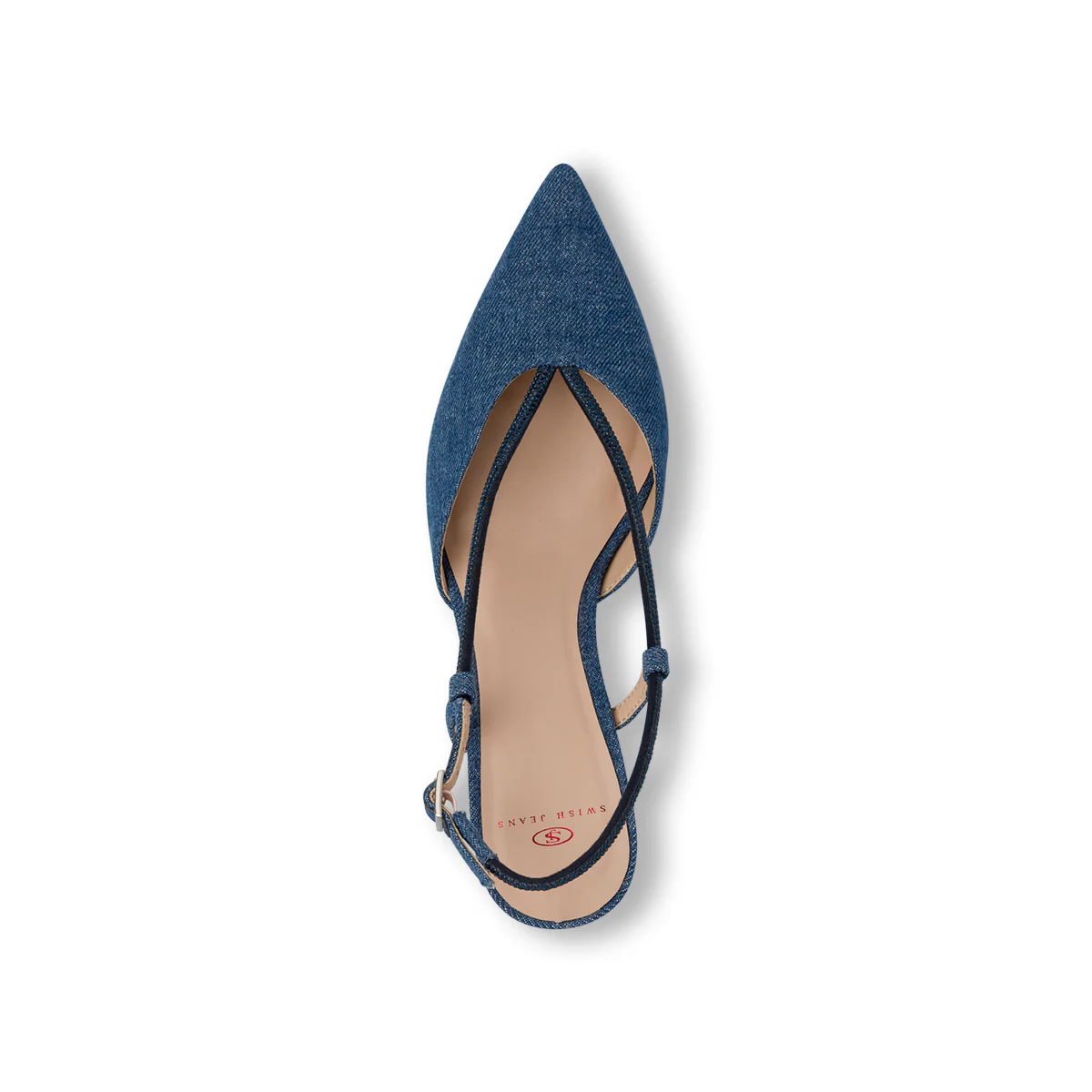 Décolleté slingback con tacco 6 cm blu da Donna effetto Jeans con cinturino Swish Jeans - Image 7