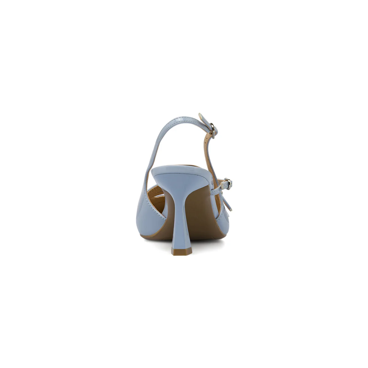 Décolleté slingback da donna azzurro lucido con tacco 8 cm Swish Jeans - Image 4