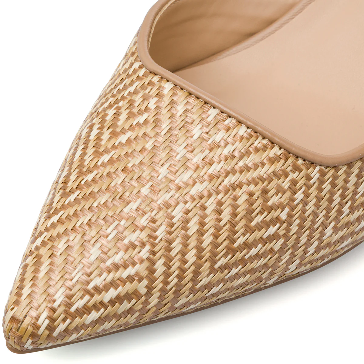 Décolleté slingback effetto rafia beige da Donna con tacco 7,5 cm Swish Jeans - Image 4