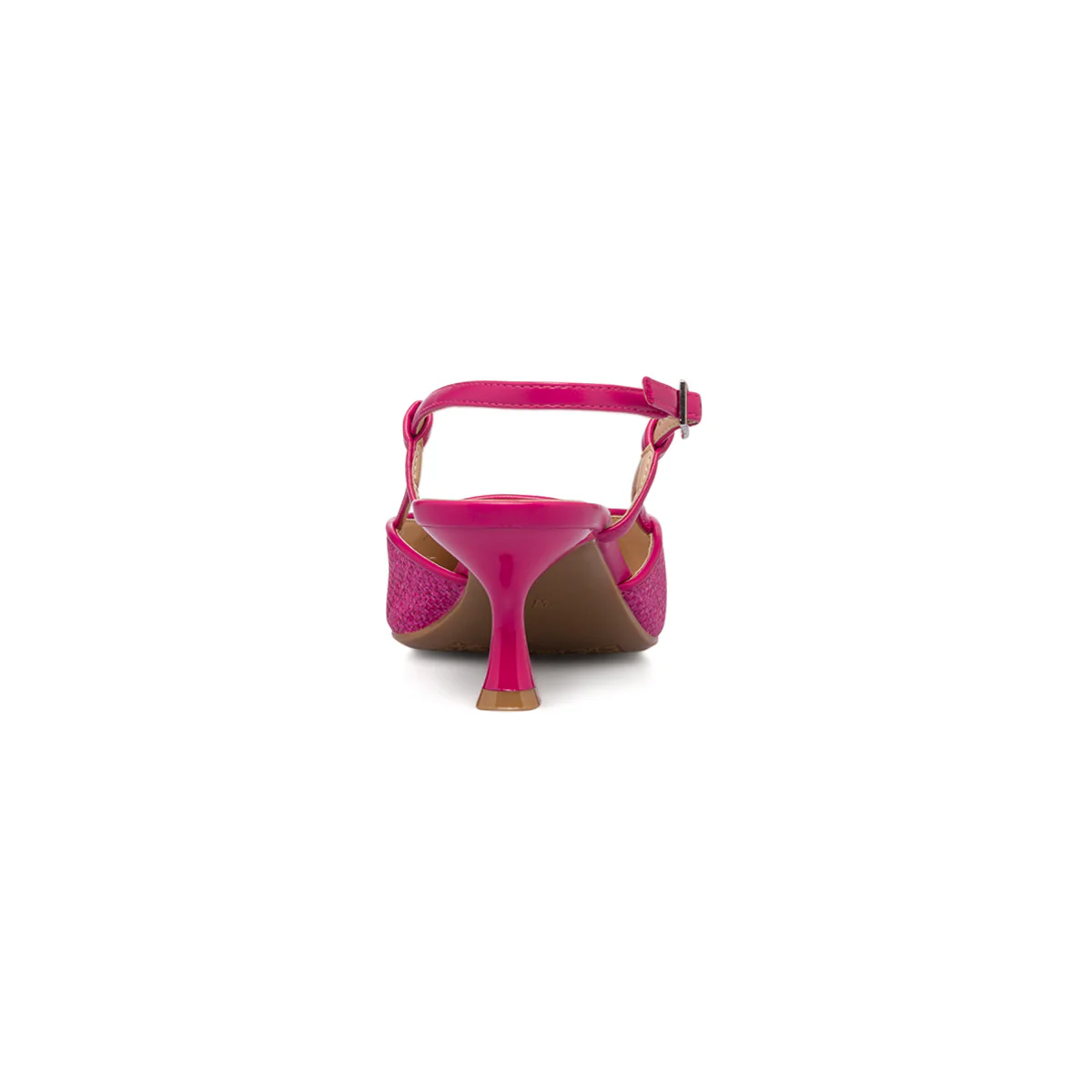 Décolleté slingback fucsia con dettagli in rafia e tacco 5 cm Swish Jeans - Image 6