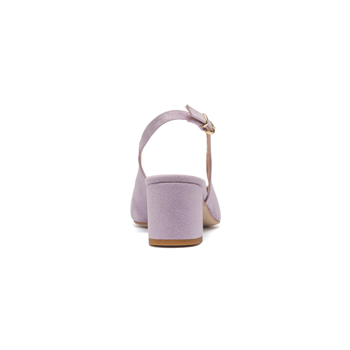Décolleté slingback lilla e azzurre in suede con tacco 5 cm Lora Ferres - Image 4