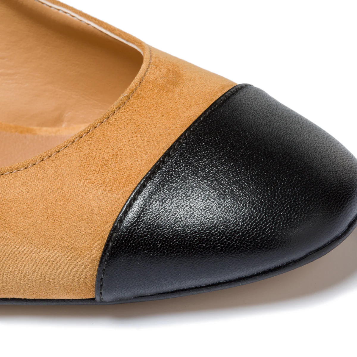 Décolleté slingback marroni e nere in suede con tacco 5 cm Lora Ferres - Image 5