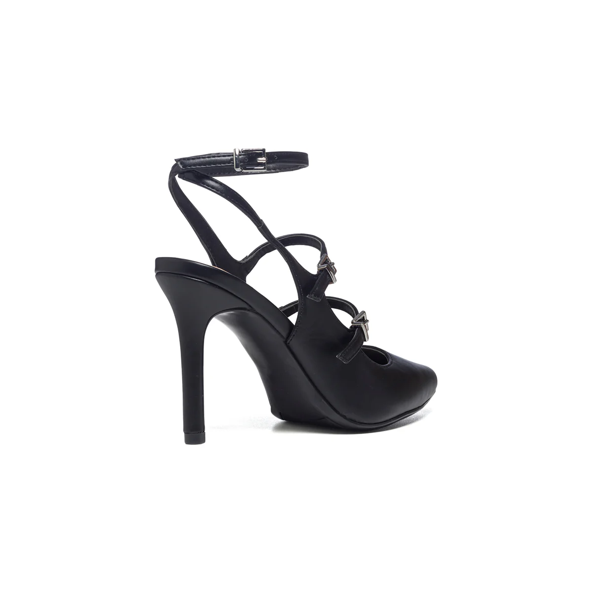 Décolleté slingback nere con cinturino alla caviglia e tacco 9 cm Lora Ferres - Image 4