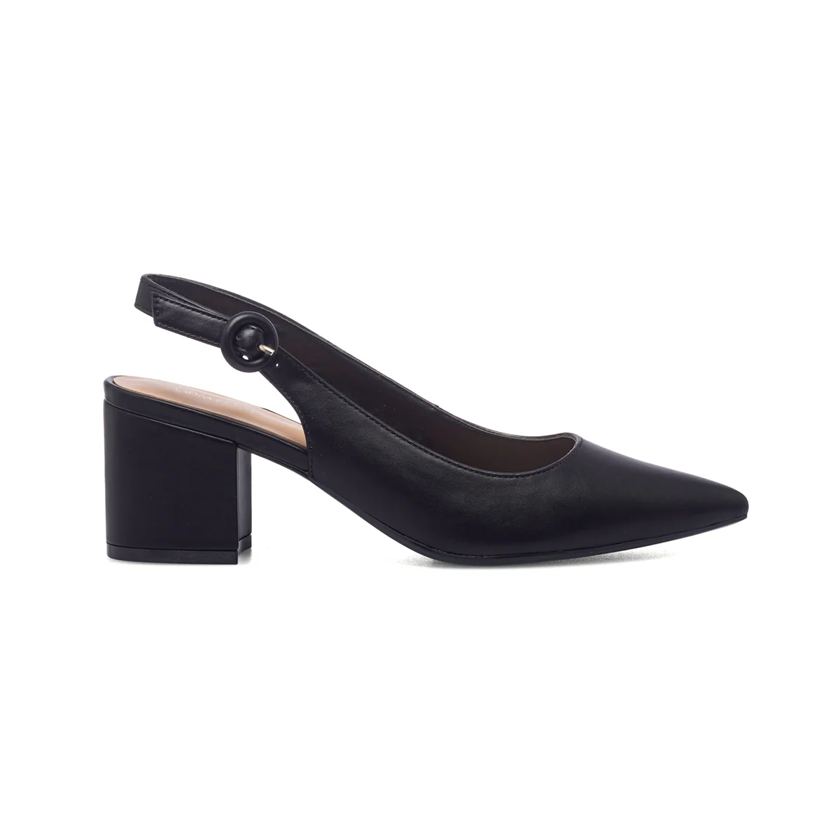 Décolleté slingback nere con tacco 5,5 cm Lora Ferres