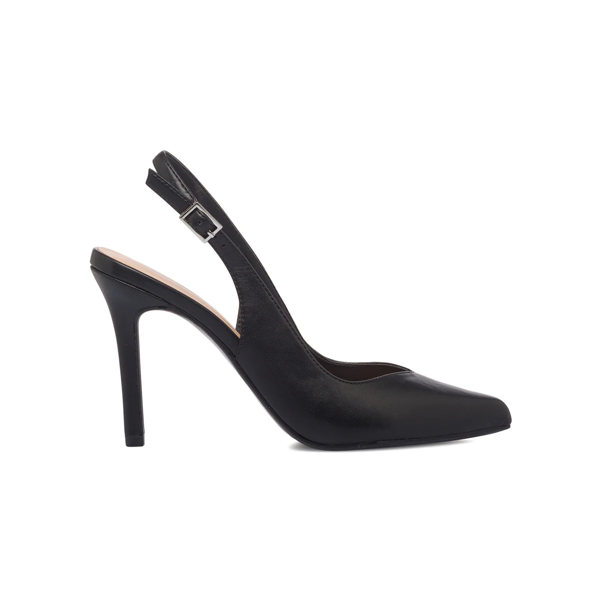 Décolleté slingback nere con tacco a stiletto 9 cm Lora Ferres