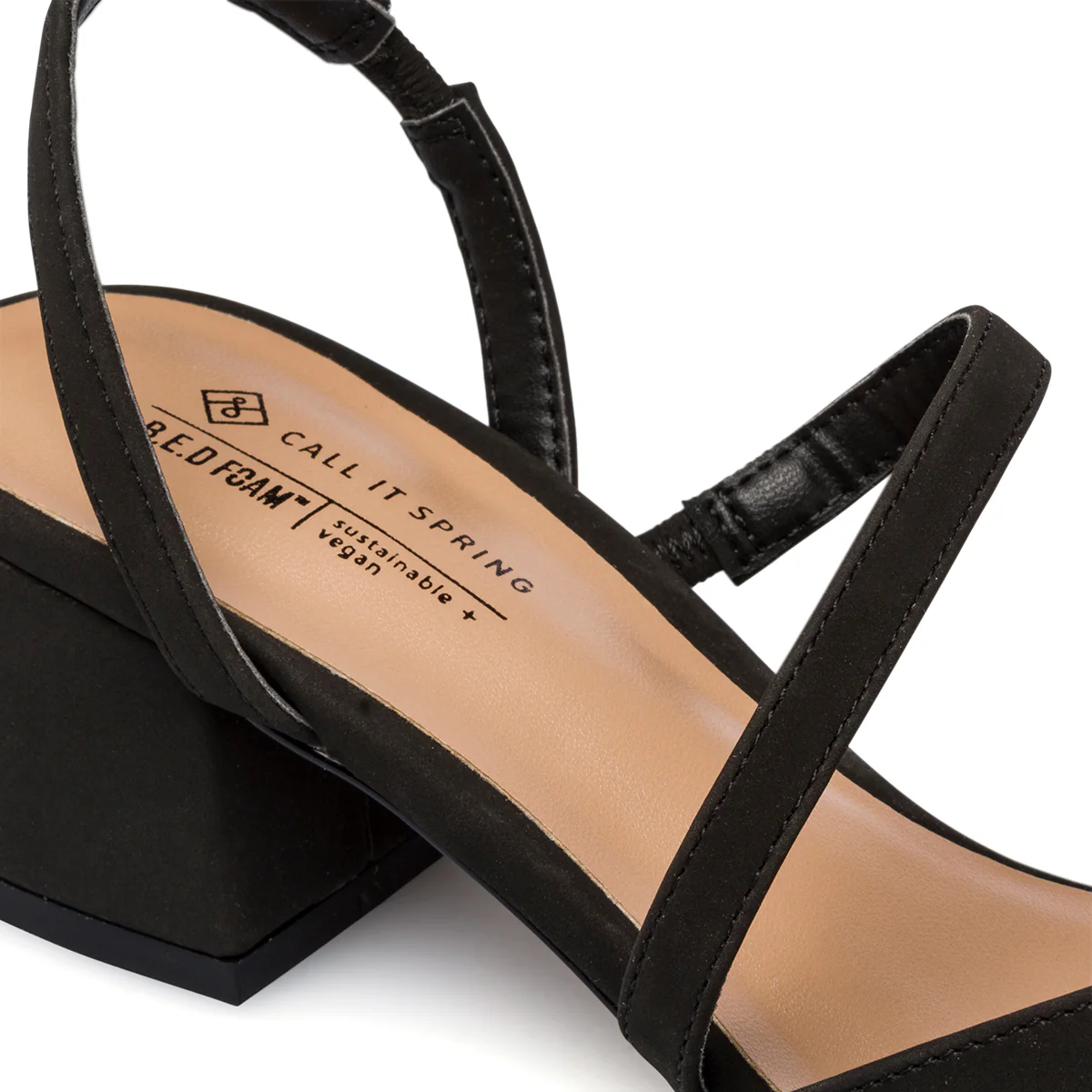 Dècolletè slingback nere in pelle vegana con tacco a blocco 3 cm Call It Spring Buarcos - Image 6