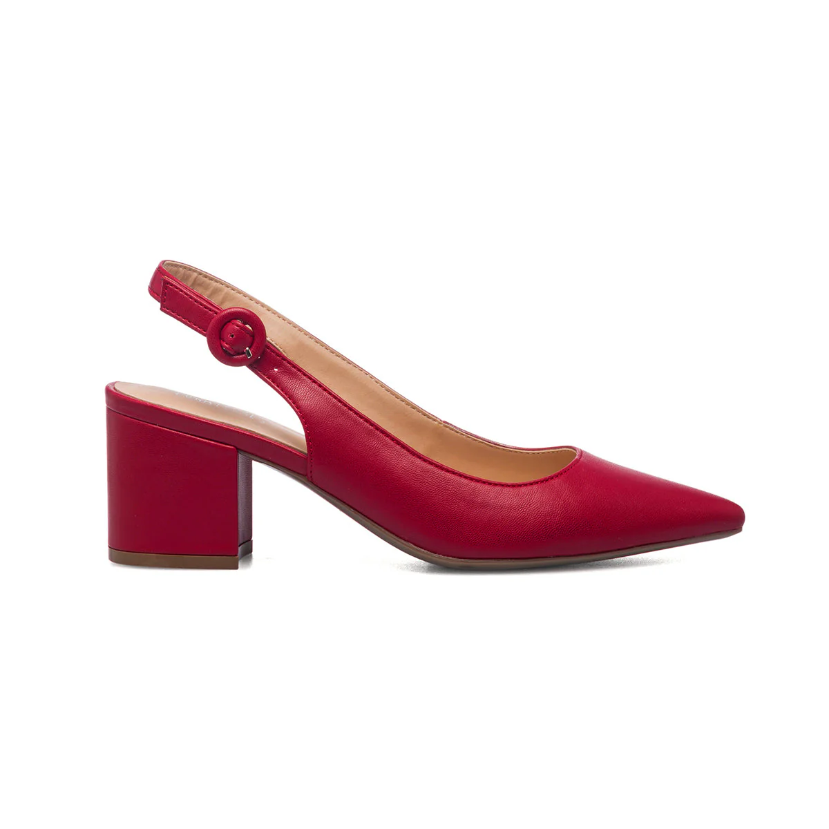 Décolleté slingback rosse con tacco 5,5 cm Lora Ferres